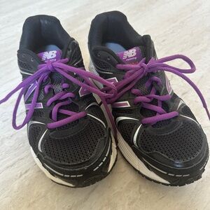 New Balance Black and Purple Athletic Sneakers